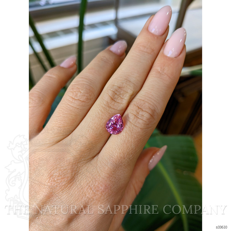 3.02 Ct. Reddish Pink Sapphire from Ceylon (Sri Lanka)