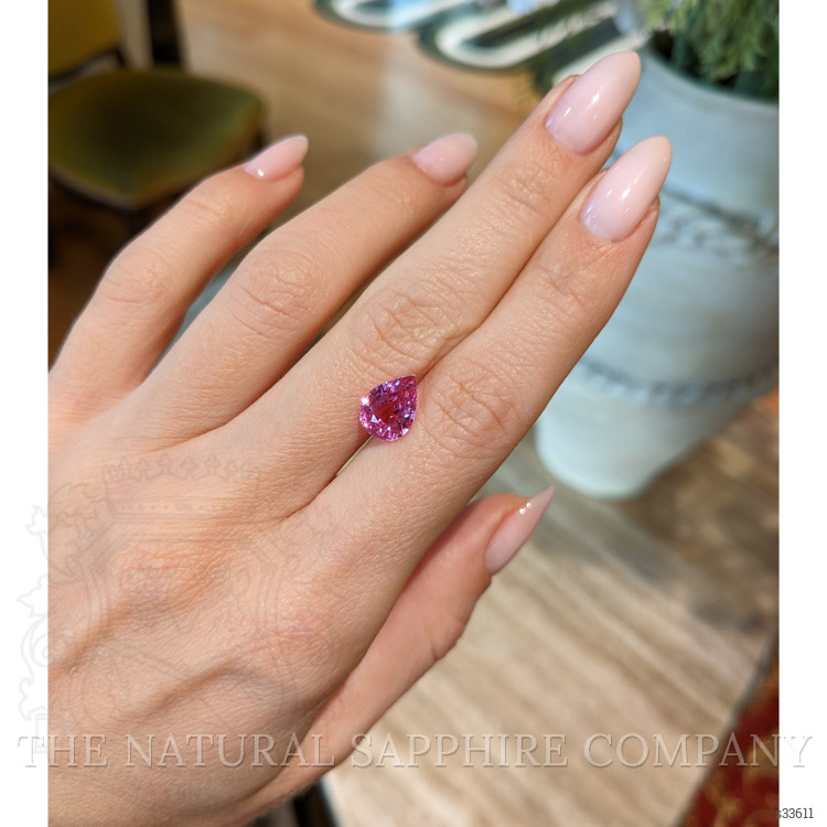3.03 Ct. Reddish Pink Sapphire from Ceylon (Sri Lanka)