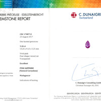 5.26 Ct. Reddish Pink Sapphire from Madagascar Scan Report