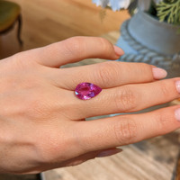 5.26 Ct. Reddish Pink Sapphire from Madagascar Life Style