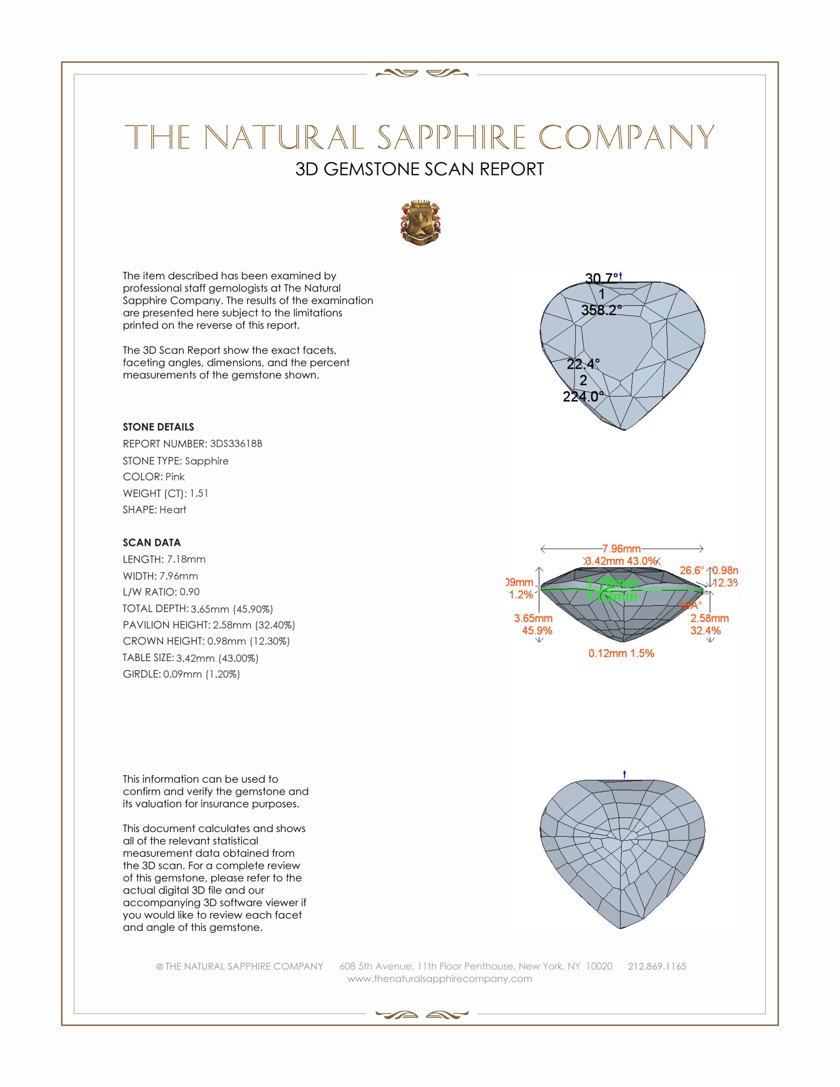 1.51 Ct. Pink Sapphire from Ceylon (Sri Lanka)