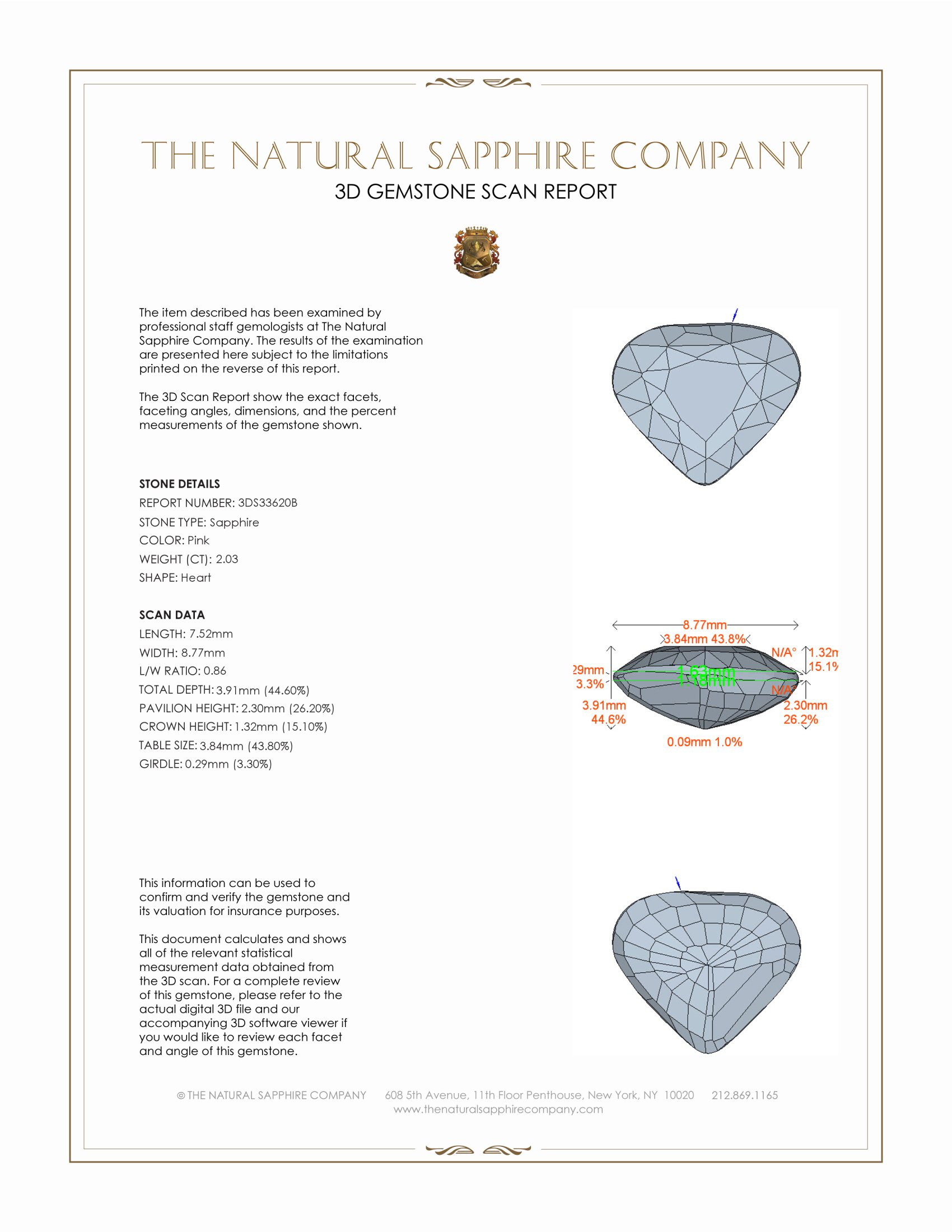 2.03 Ct. Pink Sapphire from Ceylon (Sri Lanka)