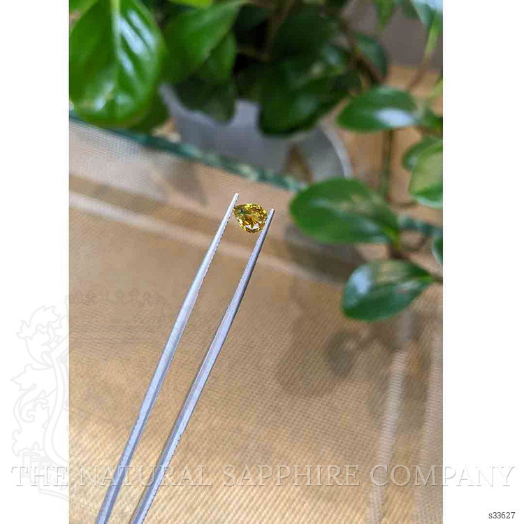 1.10 Ct. Greenish Yellow Sapphire from Montana