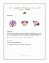 0.86 Ct. Bi Color Sapphire from Montana Appraisal