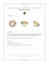 1.17 Ct. Bi Color Sapphire from Montana Appraisal