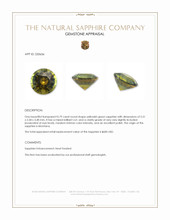 0.79 Ct. Yellowish Green Sapphire from Montana Appraisal