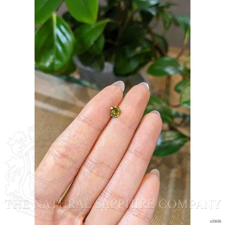 0.79 Ct. Yellowish Green Sapphire from Montana