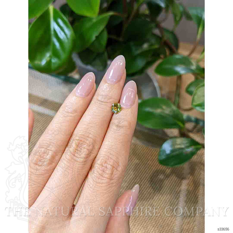 0.79 Ct. Yellowish Green Sapphire from Montana