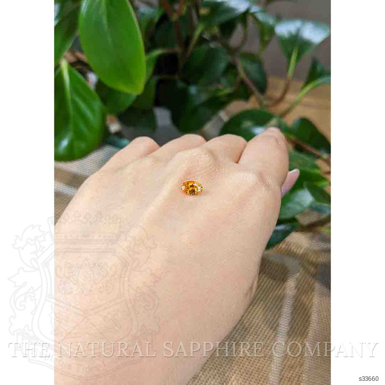0.85 Ct. Orange Sapphire from Montana