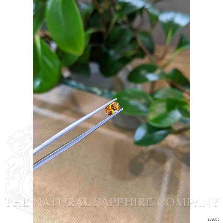 0.85 Ct. Orange Sapphire from Montana