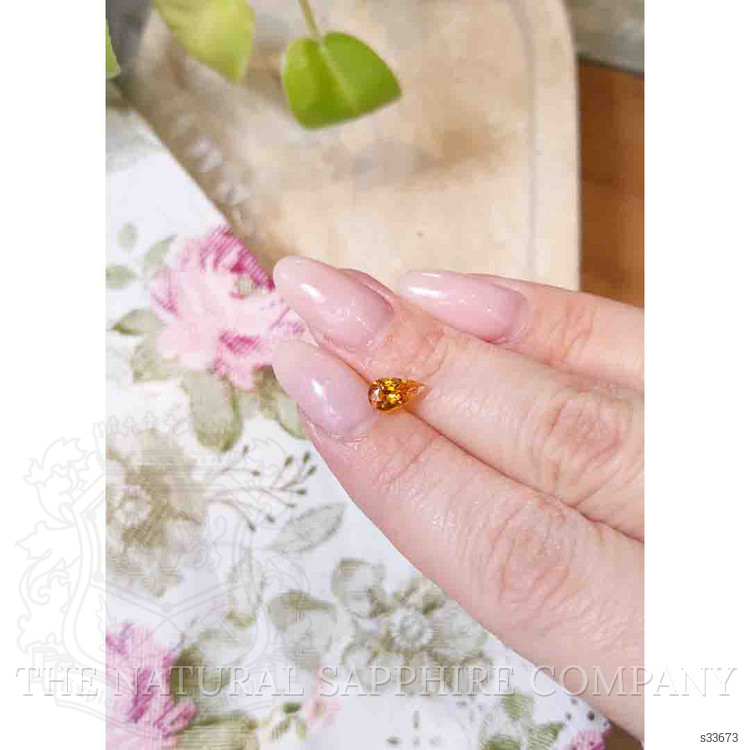 0.99 Ct. Orange Sapphire from Montana