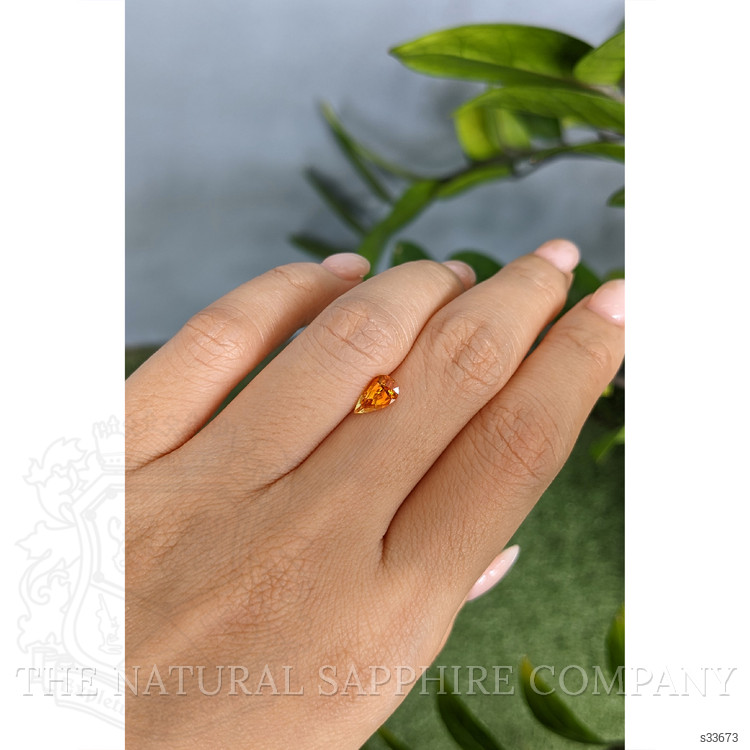 0.99 Ct. Orange Sapphire from Montana