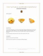 1.55 Ct. Yellow Sapphire from Montana Appraisal