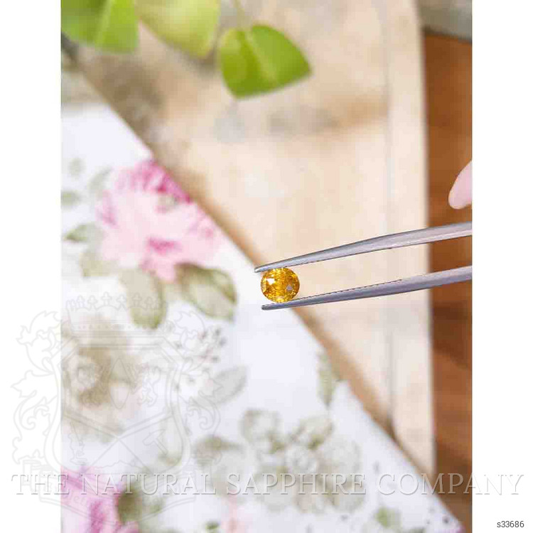1.08 Ct. Yellowish Orange Sapphire from Montana