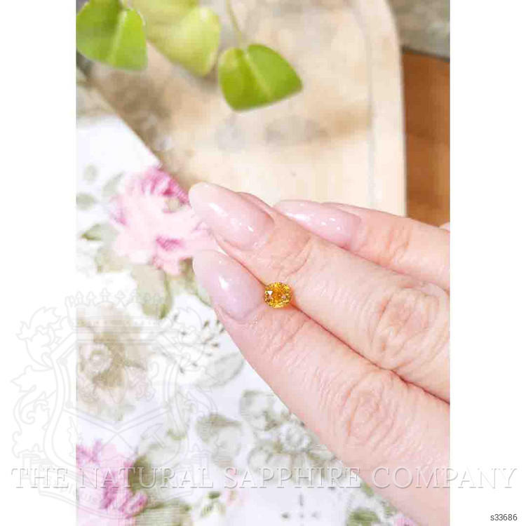 1.08 Ct. Yellowish Orange Sapphire from Montana