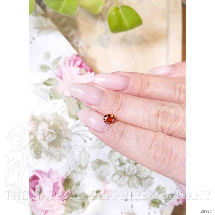 1.05 Ct. Reddish Orange Sapphire from Montana