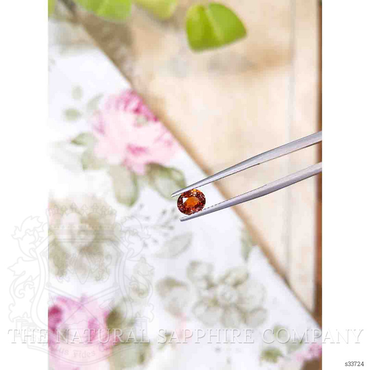 1.05 Ct. Reddish Orange Sapphire from Montana