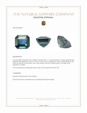 4.11 Ct. Greenish Blue Sapphire from Australia Appraisal
