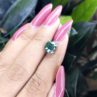 3.00 Ct. Bluish Green Sapphire from Madagascar Life Style