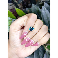 2.54 Ct. Greenish Blue Sapphire from Madagascar Life Style