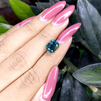 3.50 Ct. Bluish Green Sapphire from Madagascar Life Style