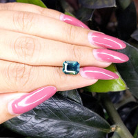 3.50 Ct. Bluish Green Sapphire from Madagascar Life Style