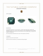 1.32 Ct. Bluish Green Sapphire from Madagascar Appraisal