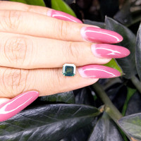 1.32 Ct. Bluish Green Sapphire from Madagascar Life Style