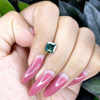 1.32 Ct. Bluish Green Sapphire from Madagascar Life Style