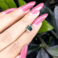 1.32 Ct. Bluish Green Sapphire from Madagascar Life Style