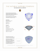 0.44 Ct. Blue Sapphire from Ceylon (Sri Lanka) 3 D Scan Report