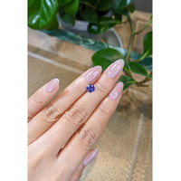 0.94 Ct. Purplish Blue Sapphire from Ceylon (Sri Lanka) Life Style