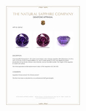 1.40 Ct. Color Change Sapphire from Ceylon (Sri Lanka) Appraisal