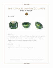 8.16 Ct. Yellowish Green Sapphire from Madagascar Appraisal