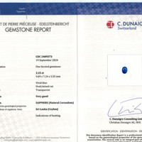 3.15 Ct. Blue Sapphire from Ceylon (Sri Lanka) Scan Report
