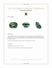 2.03 Ct. Yellowish Green Sapphire from Ceylon (Sri Lanka) Appraisal