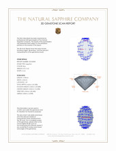 0.45 Ct. Blue Sapphire from Ceylon (Sri Lanka) 3 D Scan Report