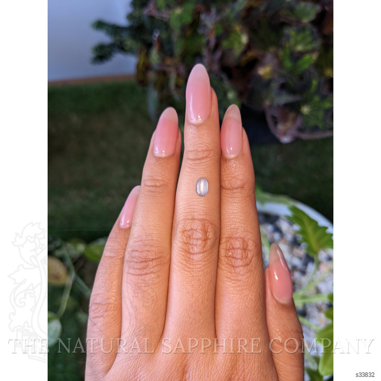 0.78 Ct. Bluish Grey Star Sapphire from Ceylon (Sri Lanka)