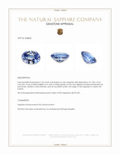 1.44 Ct. Bi Color / Parti Sapphire from Ceylon (Sri Lanka) Appraisal