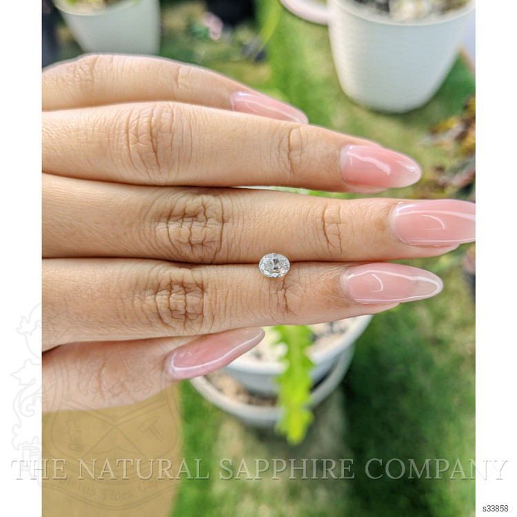 0.86 Ct. White Sapphire from Ceylon (Sri Lanka)