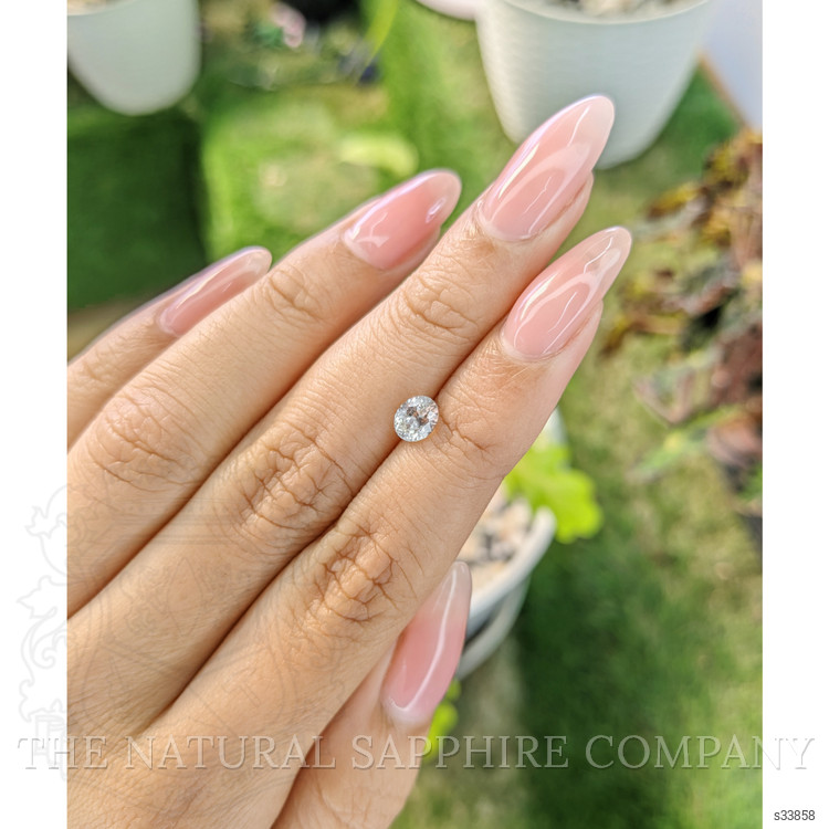 0.86 Ct. White Sapphire from Ceylon (Sri Lanka)