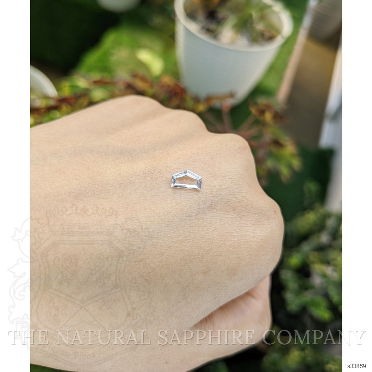 0.82 Ct. White Sapphire from Ceylon (Sri Lanka)