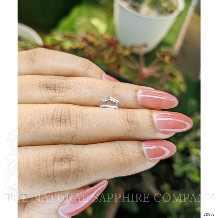 0.82 Ct. White Sapphire from Ceylon (Sri Lanka)