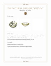 0.78 Ct. Greenish Yellow Sapphire from Ceylon (Sri Lanka) Appraisal