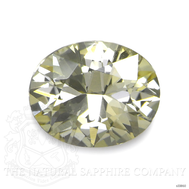 0.78 Ct. Greenish Yellow Sapphire from Ceylon (Sri Lanka)