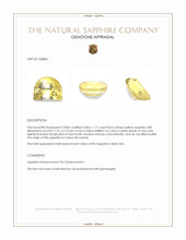 1.71 Ct. Yellow Sapphire from Ceylon (Sri Lanka) Appraisal