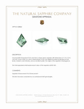 0.50 Ct. Green Sapphire from Madagascar Appraisal