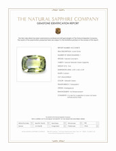 0.66 Ct. Yellowish Green Sapphire from Madagascar Scan Report