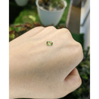 0.66 Ct. Yellowish Green Sapphire from Madagascar Life Style