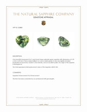 0.67 Ct. Yellowish Green Sapphire from Madagascar Appraisal
